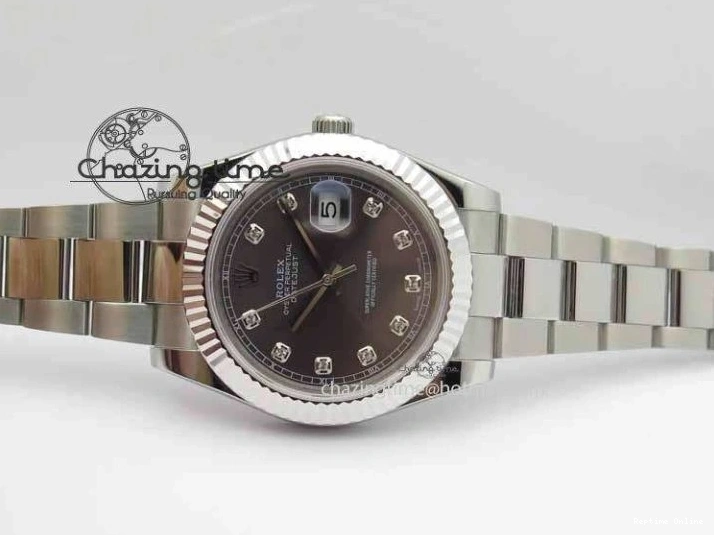 0214 Packable DateJust II 41mm SS BP Maker Best Edition Gray Dial Diam On SS Bracelet SA 3729